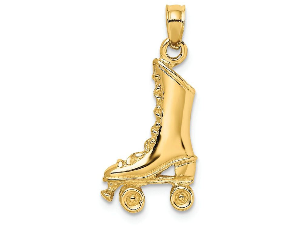 FJC Finejewelers 14k Yellow Gold 3d Roller Skate (high Ankle) Charm