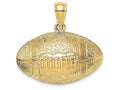 FJC Finejewelers 14k Yellow Gold 3d Football Hanging Horizontal Charm