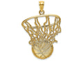 FJC Finejewelers 14k Yellow Gold Swoosh Basketball Net Charm
