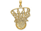 FJC Finejewelers 14k Yellow Gold Swoosh Basketball Net Charm