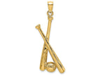 FJC Finejewelers 14k Yellow Gold Baseball Bats Ball Charm