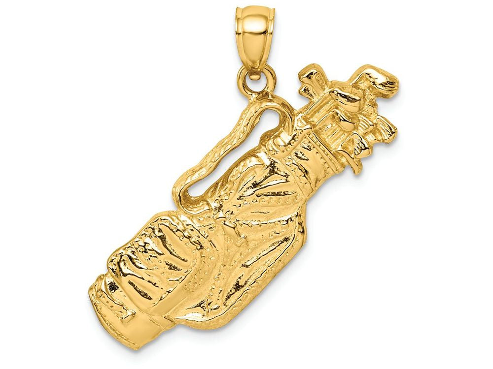 FJC Finejewelers 14k Yellow Gold Golf Bag Clubs Charm