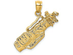 FJC Finejewelers 14k Yellow Gold Golf Bag Clubs Charm