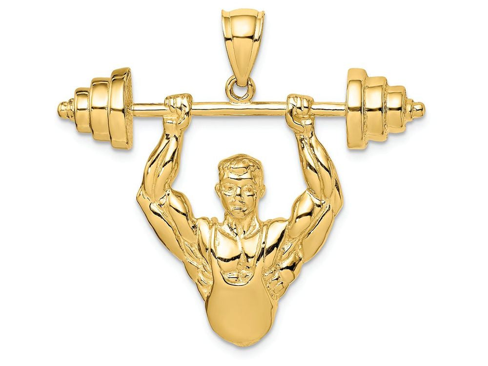 FJC Finejewelers 14k Yellow Gold Bodybuilder Wwitheightswithaist Up Charm