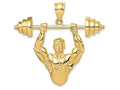 FJC Finejewelers 14k Yellow Gold Bodybuilder Wwitheightswithaist Up Charm