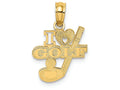 FJC Finejewelers 14k Yellow Gold I "heart" Golf Club Ball Charm