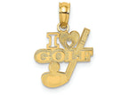 FJC Finejewelers 14k Yellow Gold I "heart" Golf Club Ball Charm