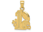 FJC Finejewelers 14k Yellow Gold #1 "football Story" with Helmet Ball Charm