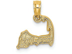 FJC Finejewelers 14k Yellow Gold Cape Cod Silhouette Charm