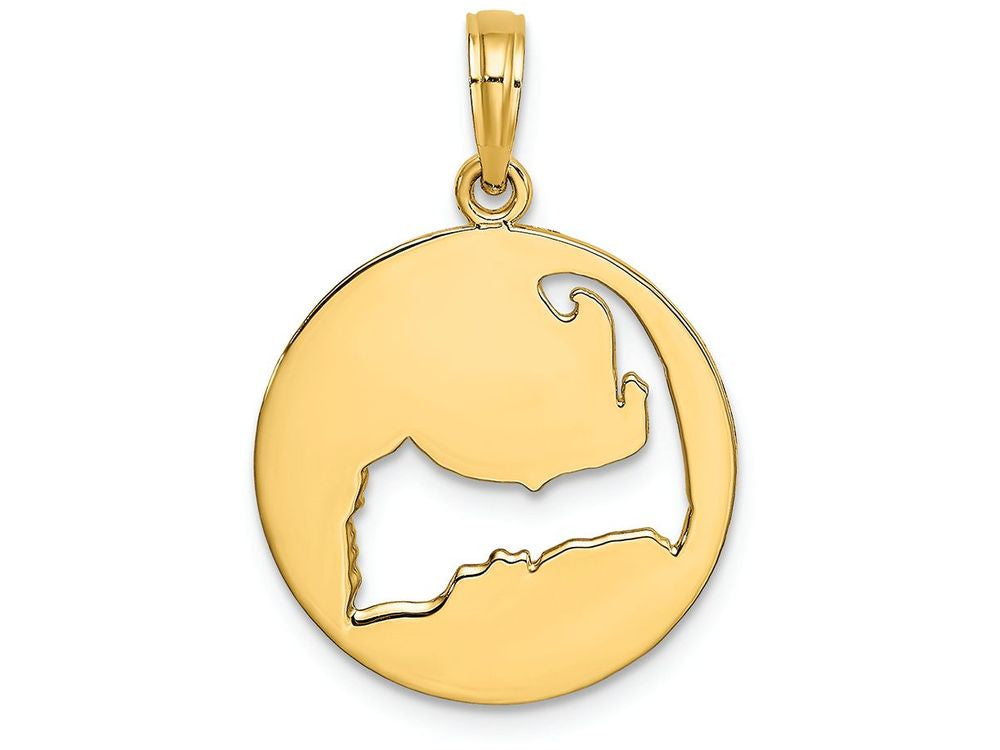 FJC Finejewelers 14k Yellow Gold Cape Cod Silhouette In Disc Charm