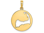 FJC Finejewelers 14k Yellow Gold Cape Cod Silhouette In Disc Charm