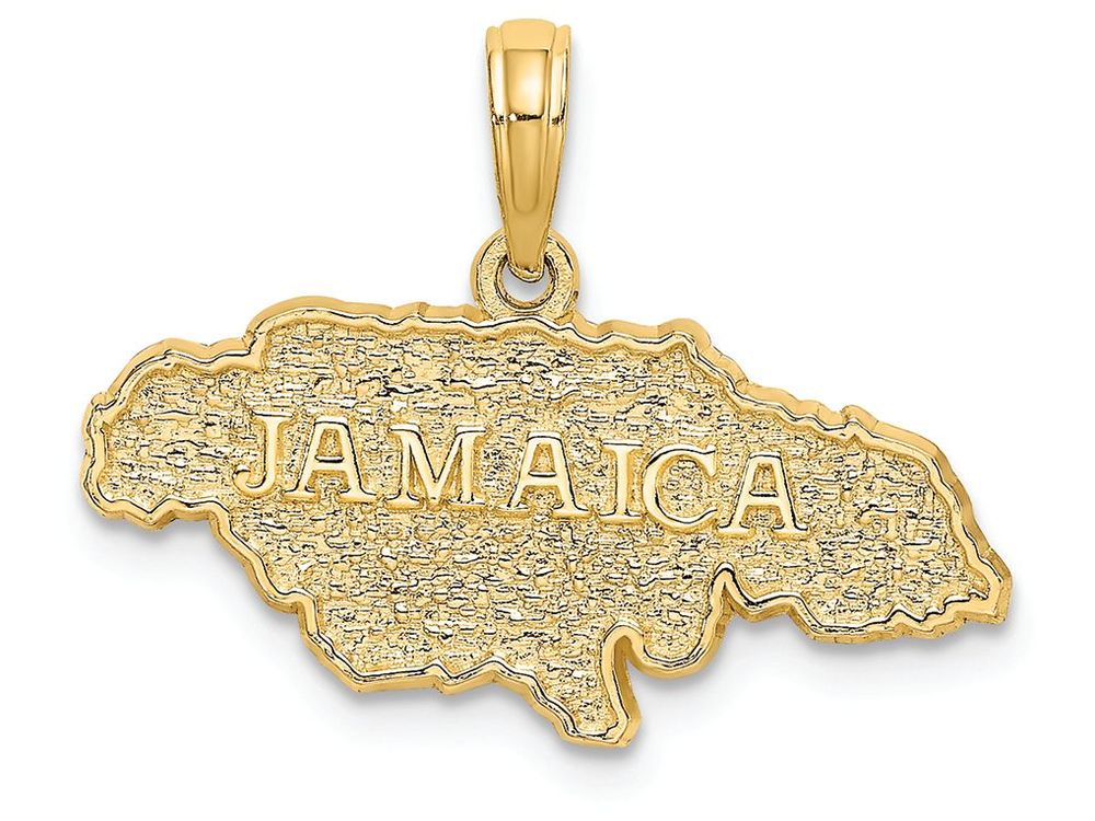FJC Finejewelers 14k Yellow Gold Jamaica Map Charm