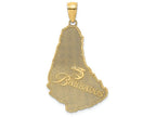 FJC Finejewelers 14k Yellow Gold Barbados Map Charm