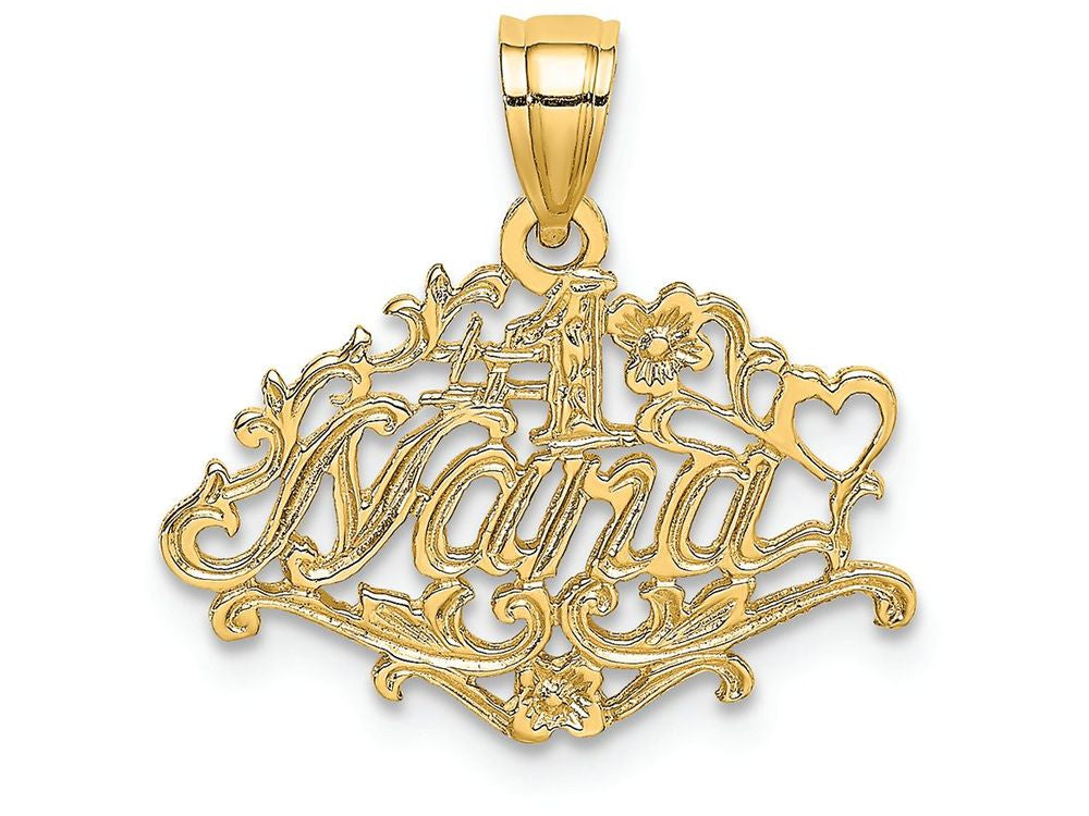 FJC Finejewelers 14k Yellow Gold #1 Nanascript Charm