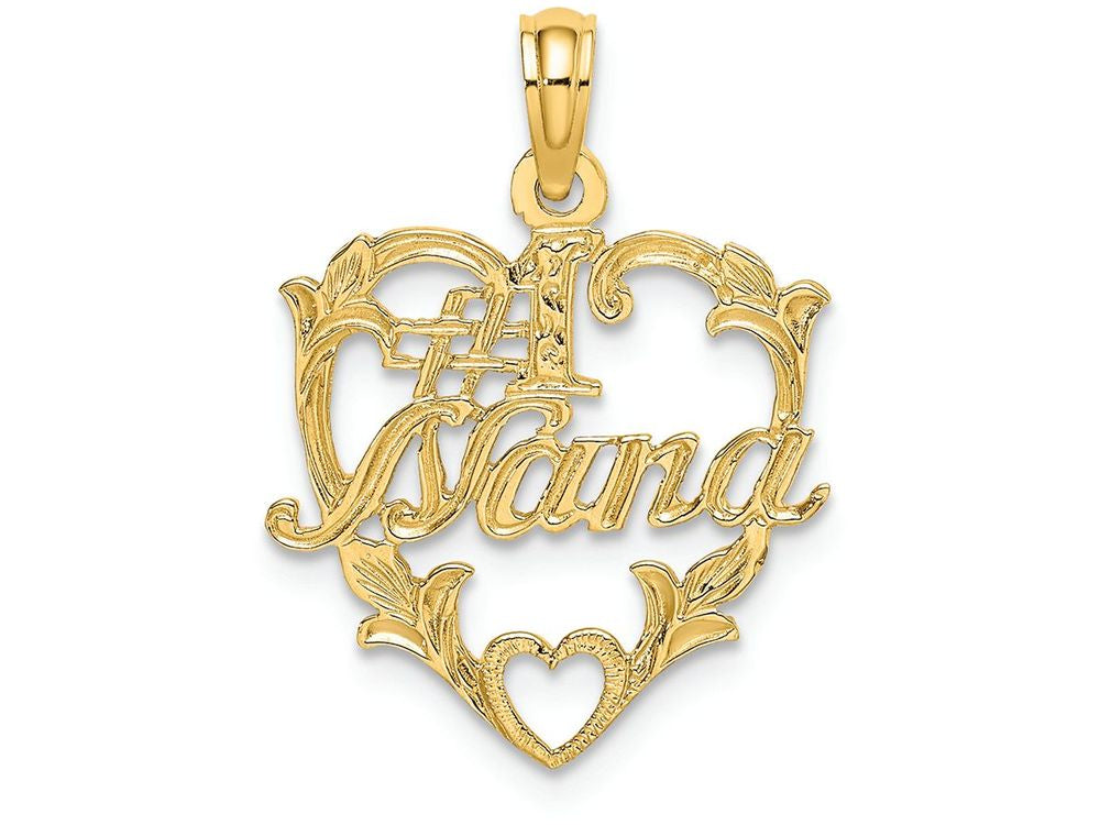 FJC Finejewelers 14k Yellow Gold #1 Nana In Heart Charm