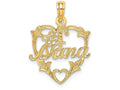 FJC Finejewelers 14k Yellow Gold #1 Nana In Heart Charm