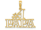 FJC Finejewelers 14k Yellow Gold #1 Papa Block Letters Charm