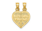FJC Finejewelers 14k Yellow Gold Boygirl Friendbreakable Heart Charm