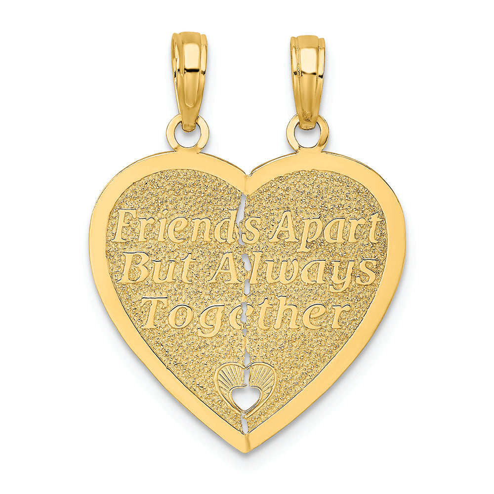 FJC Finejewelers 14k Yellow Gold Forever And Ever" Breakable Hear Charm