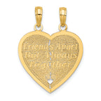 FJC Finejewelers 14k Yellow Gold Forever And Ever" Breakable Hear Charm