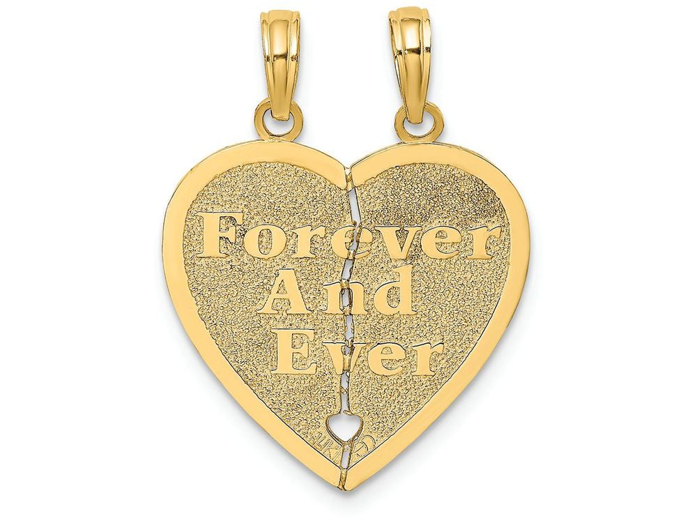 FJC Finejewelers 14k Yellow Gold Forever And Ever" Breakable Hear Charm