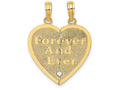 FJC Finejewelers 14k Yellow Gold Forever And Ever" Breakable Hear Charm