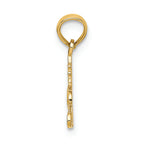 FJC Finejewelers 14k Yellow Gold #1 Princessscript Polish Engraved Charm