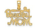 FJC Finejewelers 14k Yellow Gold Baseball Mom with Bat Ball Charm