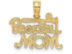 FJC Finejewelers 14k Yellow Gold Baseball Mom with Bat Ball Charm
