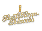 FJC Finejewelers 14k Yellow Gold Puerto Rican Princessscript Charm