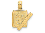 FJC Finejewelers 14k Yellow Gold School Book Ruler Charm