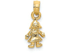 FJC Finejewelers 14k Yellow Gold 3d Mini Doll Charm (little Girl)