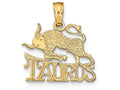 FJC Finejewelers 14k Yellow Gold Taurusblockengraved Charm