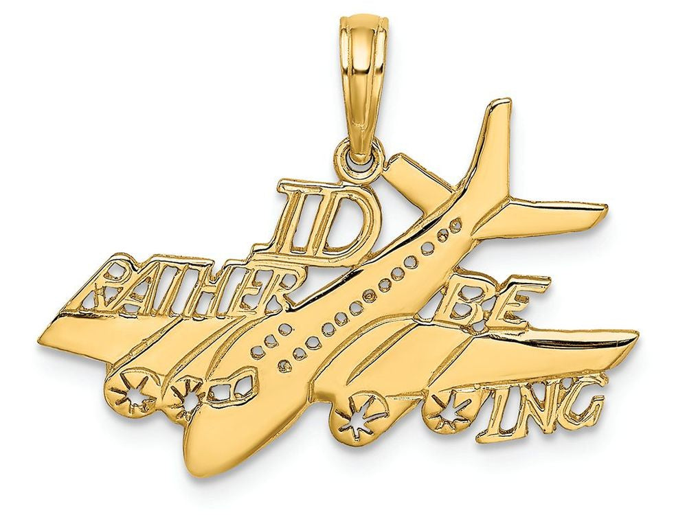 FJC Finejewelers 14k Yellow Gold I'd Rather Be Flying Charm