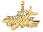 FJC Finejewelers 14k Yellow Gold I'd Rather Be Flying Charm