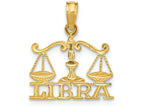 FJC Finejewelers 14k Yellow Gold Librablockengraved Charm