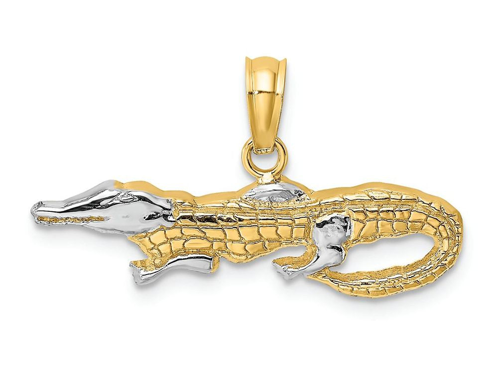 FJC Finejewelers 14k Two-tone Gold Alligatortwo-color Charm