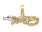 FJC Finejewelers 14k Two-tone Gold Alligatortwo-color Charm