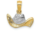 FJC Finejewelers 14k Two-tone Gold Cowboy Hattwo-color Charm