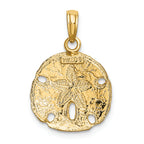 FJC Finejewelers 14k Yellow Gold with with Rhodium Sand Dollar Polish Two-color Charm
