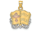 FJC Finejewelers Holy Bible with Crosstri-color Charm