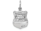 FJC Finejewelers 14k White Gold Police Badge Charm