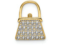 FJC Finejewelers 14k Yellow Gold with with Rhodium Purse Chain Slide Charm