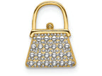 FJC Finejewelers 14k Yellow Gold with with Rhodium Purse Chain Slide Charm