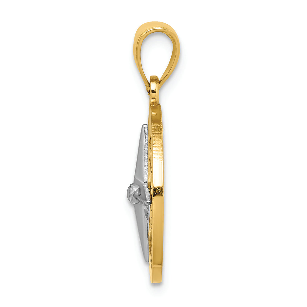 FJC Finejewelers Nautical Compass White Needle Charm