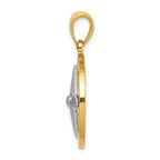 FJC Finejewelers Nautical Compass White Needle Charm