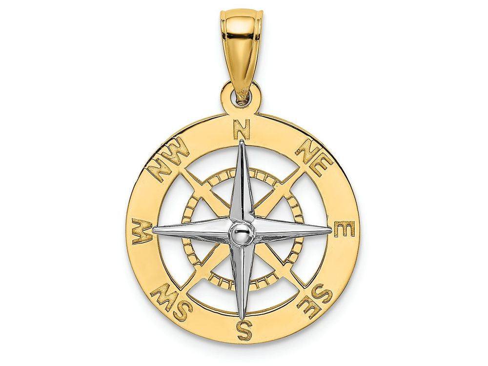 FJC Finejewelers Nautical Compass White Needle Charm