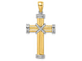 FJC Finejewelers Yellow Cross "x" Center And Double Endcapstwo-co Charm