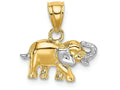 FJC Finejewelers 14k Two-tone Gold Small Elephant Trunk Tail Charm
