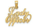 FJC Finejewelers 14k Yellow Gold Lady Officer Charm